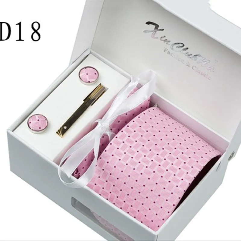 7CM Pink Men Tie Waterproof With Gift Box Handmade Silkpolyester 4pcs In One Handkerchief Clip Tie Cufflink Men Suit Necktie Set
7CM Pink Men Tie Waterproof With Gift Box Handmade Silkpolyester 4pcs In One Handkerchief Clip Tie Cufflink Men Suit Necktie Set
