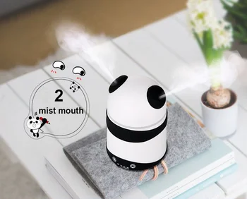 black LED Cartoon Panda Aroma Diffuser Essential Oil Air Humidifier with 2 Mist Outlet Mini Ultrasonic Aromatherapy Diffuser
black LED Cartoon Panda Aroma Diffuser Essential Oil Air Humidifier with 2 Mist Outlet Mini Ultrasonic Aromatherapy Diffuser