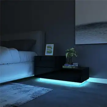 Multifunction Luxury LED Light Nightstands Bedside Cabinet High Quality UV Triamine Board Bedside Table Home Bedroom Furniture
Multifunction Luxury LED Light Nightstands Bedside Cabinet High Quality UV Triamine Board Bedside Table Home Bedroom Furniture