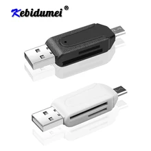 

Kebidu Universal 2 In 1 USB OTG Card Reader Micro USB OTG TF SD Card Reader For Smart Phone Micro USB OTG Adapter