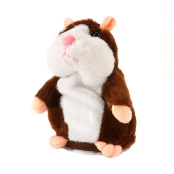 

16/18cm Walking Talking Speaking Hamster Plush Toy Baby Nodding Music Walking Sound Record Hamster Stuffed Kids Educational Toy