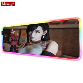 Tifa Lockhart Computer Persona Led Mousepad RGB Geme Mouse Pad Animel Gaming Desk Mats for Laptop Table Pads Mat Mouse 900x400cm
Tifa Lockhart Computer Persona Led Mousepad RGB Geme Mouse Pad Animel Gaming Desk Mats for Laptop Table Pads Mat Mouse 900x400cm