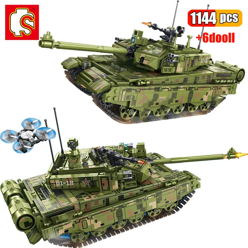 SEMBO 105751 1144pcs MOC Iron Blood Heavy Equipment Building Blocks Type 99A main battle tank Bricks Toys for Kids
SEMBO 105751 1144pcs MOC Iron Blood Heavy Equipment Building Blocks Type 99A main battle tank Bricks Toys for Kids