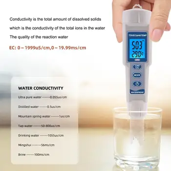 PH-3508 4 in 1 Digital Display Water Quality Tester PH EC TDS Temperature Meter 2019
PH-3508 4 in 1 Digital Display Water Quality Tester PH EC TDS Temperature Meter 2019