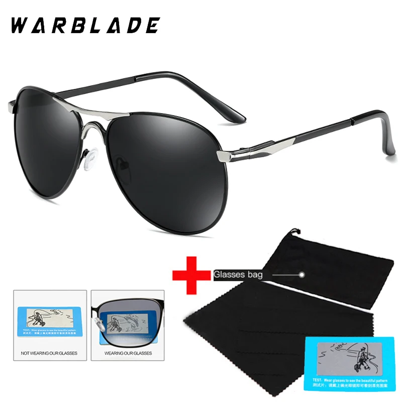 

Classic Fashion Pilot Aluminum Polarized Sunglasses Men Fashion Metal Sun Glasses Women Black Driving Eyeglasses Goggle UV400