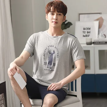 Summer Men 100% Modal Pajamas Short Sleeve Male Pajama Set Men Sleepwear Suit Casual Bottom Homewear Clothing Nightwear
Summer Men 100% Modal Pajamas Short Sleeve Male Pajama Set Men Sleepwear Suit Casual Bottom Homewear Clothing Nightwear
