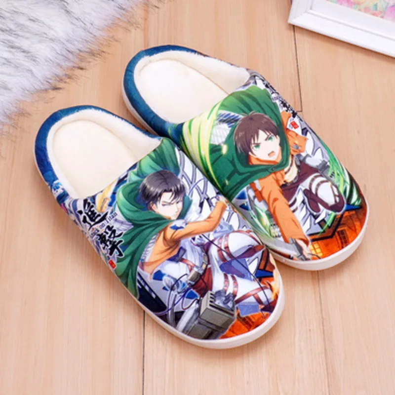 Anime Attack on Titan Print Slippers Unisex Cosplay Cartoon Plush Warm Soft Flops Shingeki Kyojin home shoes Cosplay Gifts
Anime Attack on Titan Print Slippers Unisex Cosplay Cartoon Plush Warm Soft Flops Shingeki Kyojin home shoes Cosplay Gifts