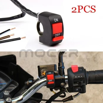 2Pcs modified switch headlamps double flash three wires LED spotlights waterproof button electric car handle assembly
2Pcs modified switch headlamps double flash three wires LED spotlights waterproof button electric car handle assembly