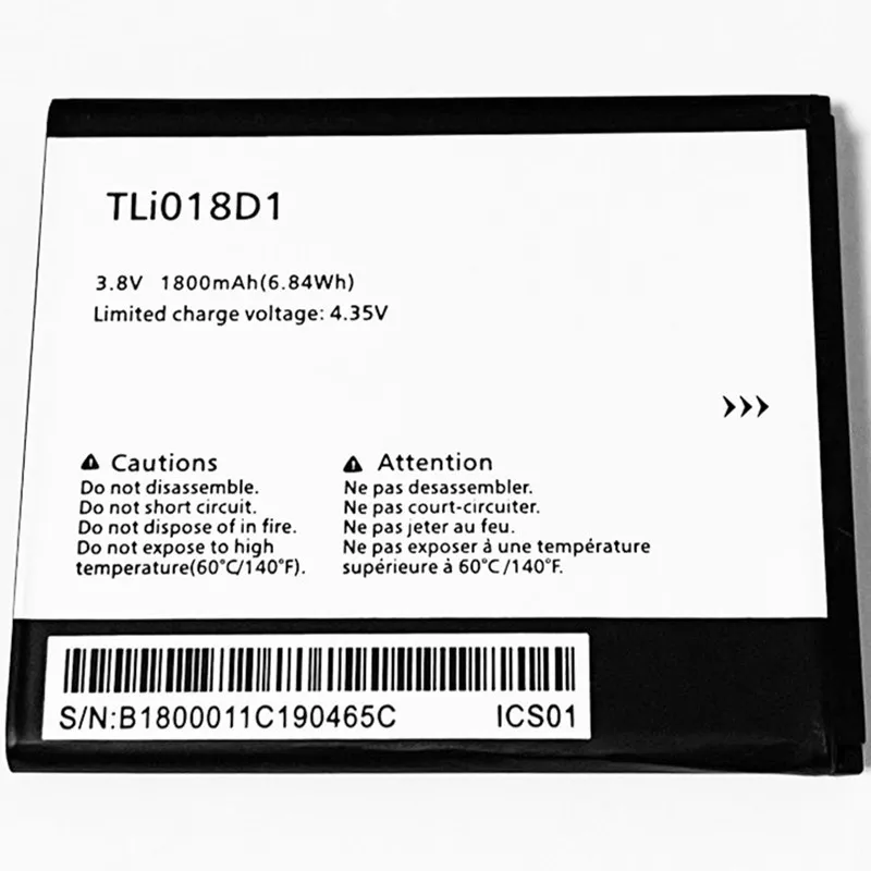 Аккумулятор TLi018D1 3 8 в 1800 мА · ч для Alcatel One Touch Pixi 5 0 3G 5015X 5015D 5015E 5015A TLi018D2 | Мобильные