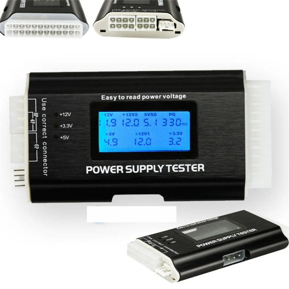 Computer PC Power Supply Tester Checker 20/24 pin SATA HDD ATX BTX Meter LCD Digital LCD Display PC 2020 Hot Sale Drop Shipping
Computer PC Power Supply Tester Checker 20/24 pin SATA HDD ATX BTX Meter LCD Digital LCD Display PC 2020 Hot Sale Drop Shipping