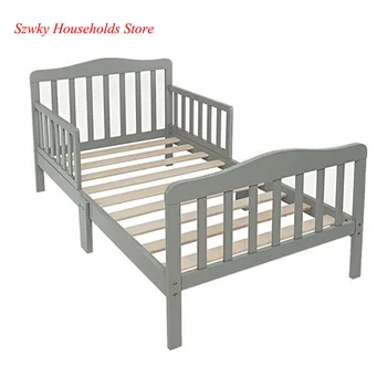 Wooden Baby Toddler Bed Children Bedroom Furniture with Safety Guardrails Gray Simplistic Elegant
Wooden Baby Toddler Bed Children Bedroom Furniture with Safety Guardrails Gray Simplistic Elegant
