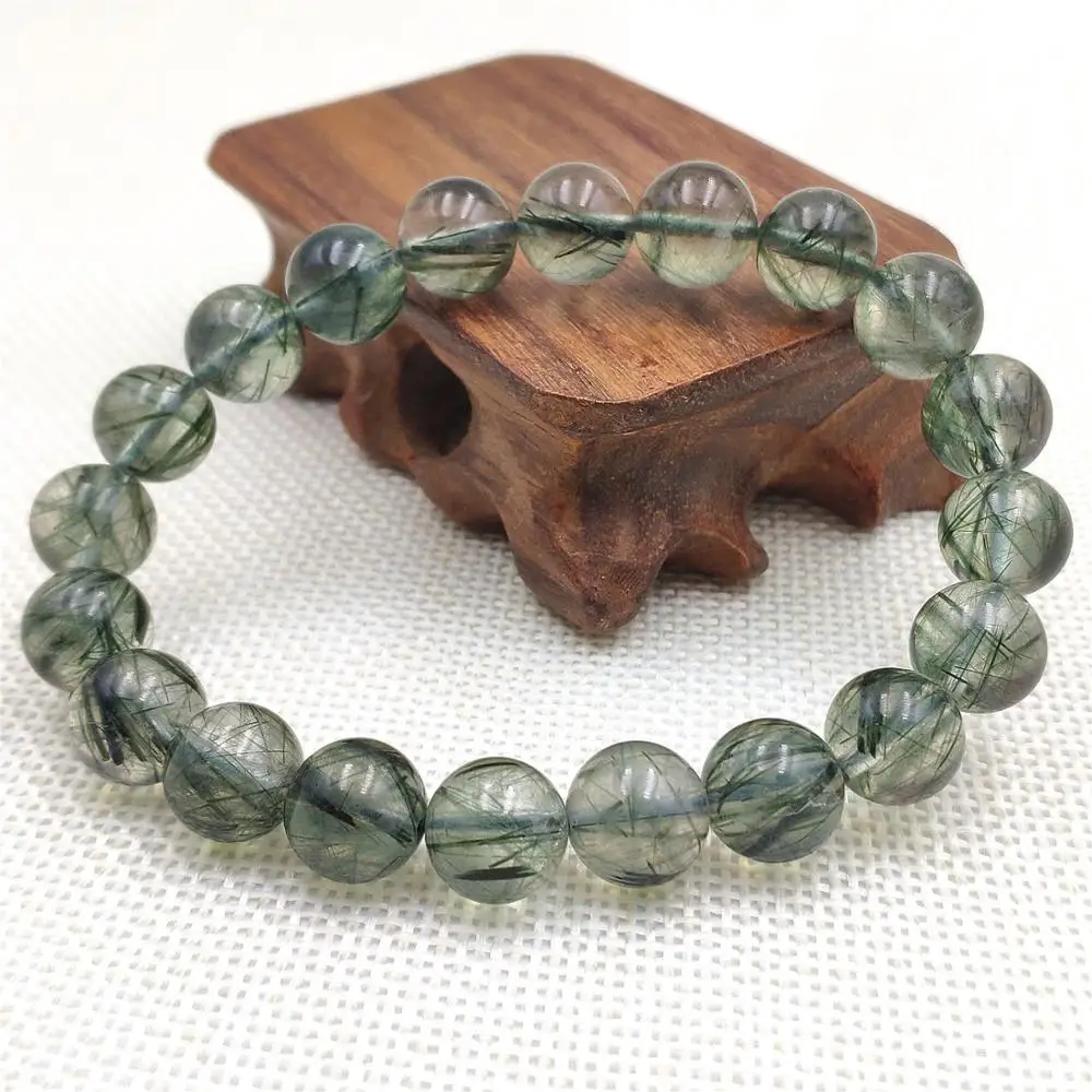 10mm Natural Green Rutilated Quartz Hair Crsytal Bracelet Women Men Fashion Best Beads Stone Anniversary Gift Round Beads AAAAA
10mm Natural Green Rutilated Quartz Hair Crsytal Bracelet Women Men Fashion Best Beads Stone Anniversary Gift Round Beads AAAAA