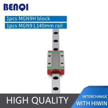 miniature linear guide block MGN9H + linear rail MGN9 L140mm made in china