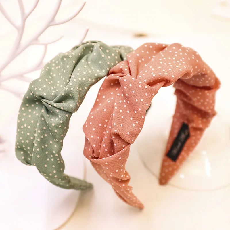 New Fashion Simulated Pearl Hair Accessories Wide Side Headband Mix Pearls Baroque Hairband Knot Headwear