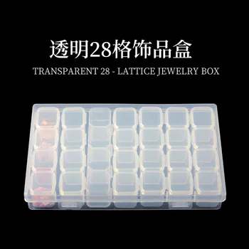 Nail Ornament Separately Packed Case Transparent 28 Lattice Seperated Anti-Fall Storage Box Sub-Manicure Tool Storage Box Plasti
Nail Ornament Separately Packed Case Transparent 28 Lattice Seperated Anti-Fall Storage Box Sub-Manicure Tool Storage Box Plasti