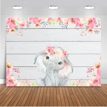 Elephant Birthday Baby Shower Photography Backdrop Photocall Floral Pink Rose Newborn Background Wooden Floor Backdrops Photo 
Elephant Birthday Baby Shower Photography Backdrop Photocall Floral Pink Rose Newborn Background Wooden Floor Backdrops Photo