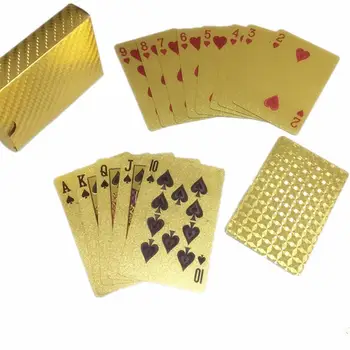 Creative Gold Foil Poker Local Gold Plastic Waterproof Black Poker Poker Game Deck Gold Foil Poker Set Plastic Magic Card Water
Creative Gold Foil Poker Local Gold Plastic Waterproof Black Poker Poker Game Deck Gold Foil Poker Set Plastic Magic Card Water