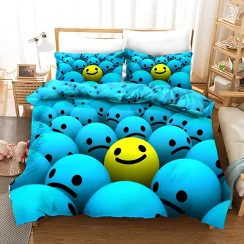Yi chu xin Smile symbol bedding set queen size 3d print duvet cover set design comforter sets bed linen
Yi chu xin Smile symbol bedding set queen size 3d print duvet cover set design comforter sets bed linen