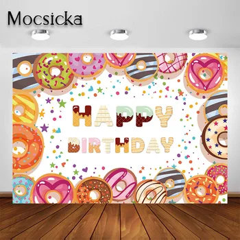 Mocsicka Donut Theme Birthday Backdrop Happy Birthday Party Banner Sweet Chocolate Birthday Decoration Photography Background
Mocsicka Donut Theme Birthday Backdrop Happy Birthday Party Banner Sweet Chocolate Birthday Decoration Photography Background