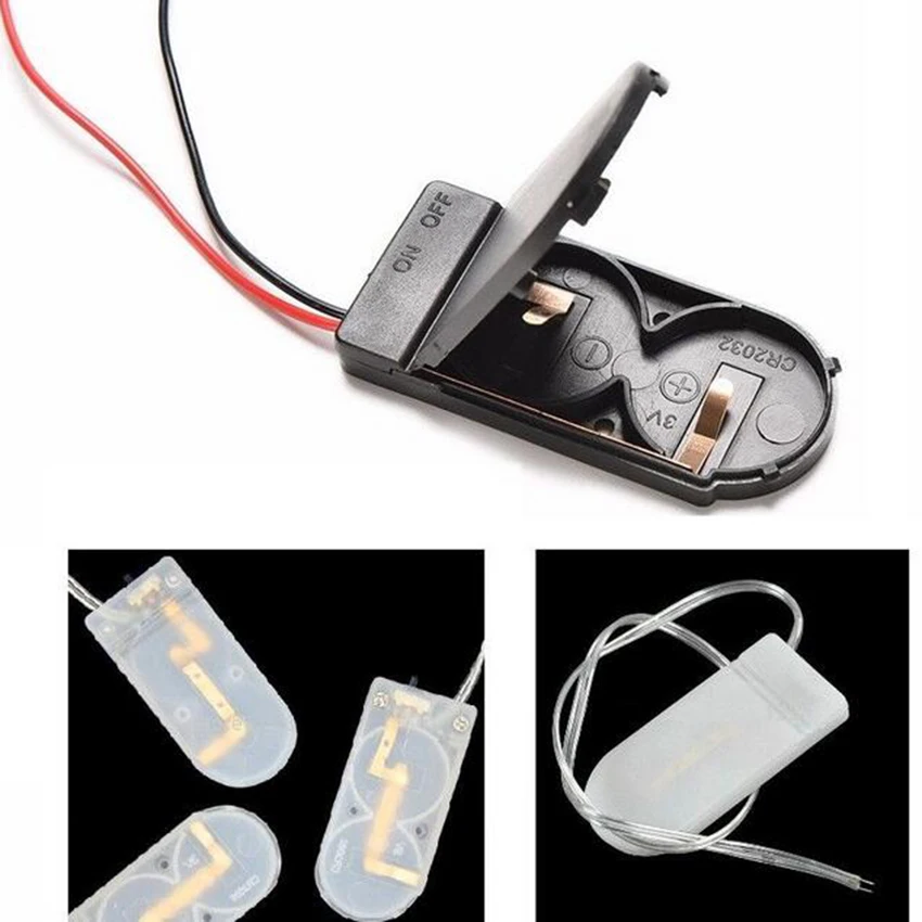 1pc Hold 2x CR2032 Button Coin Cell Battery Holder Case Storage Black Box 6V Wire Lead ON/OFF Switch
1pc Hold 2x CR2032 Button Coin Cell Battery Holder Case Storage Black Box 6V Wire Lead ON/OFF Switch