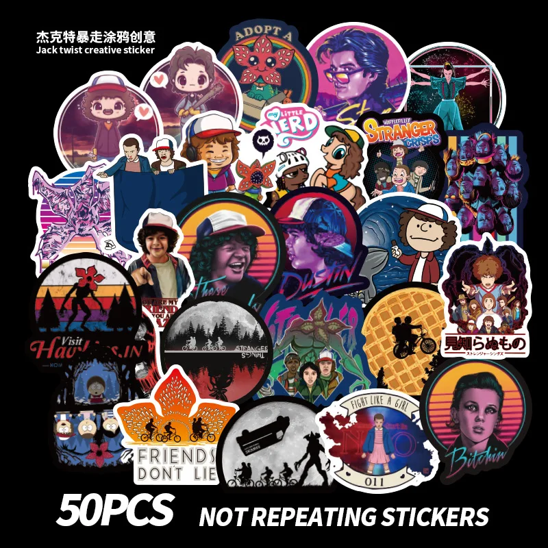 50pcs/set Stranger Things Season 3 Cosplay Sticker Props Scrapbook Craft Decor Luggage Case Sticker Fridge Sticker TV
50pcs/set Stranger Things Season 3 Cosplay Sticker Props Scrapbook Craft Decor Luggage Case Sticker Fridge Sticker TV