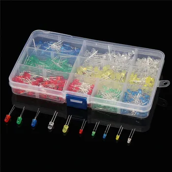 500PCS/Lot 3MM 5MM Led Kit With Box Mixed Color Red Green Yellow Blue White Light Emitting Diode Assortment 50PCS Each 
500PCS/Lot 3MM 5MM Led Kit With Box Mixed Color Red Green Yellow Blue White Light Emitting Diode Assortment 50PCS Each