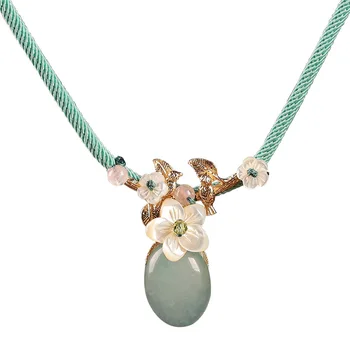 Jade Stone Fashion Trendy Cute Romantic Multilayer Flower Irregular Crystal Choker Necklace Women Ladies Female Party Jewelry
Jade Stone Fashion Trendy Cute Romantic Multilayer Flower Irregular Crystal Choker Necklace Women Ladies Female Party Jewelry