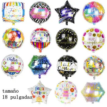 18inch Feliz Cumpleanos Spanish Happy Birthday Balloons Foil Balloon Birthday Anniversary Party Decorations Helium Globos 5pcs
18inch Feliz Cumpleanos Spanish Happy Birthday Balloons Foil Balloon Birthday Anniversary Party Decorations Helium Globos 5pcs