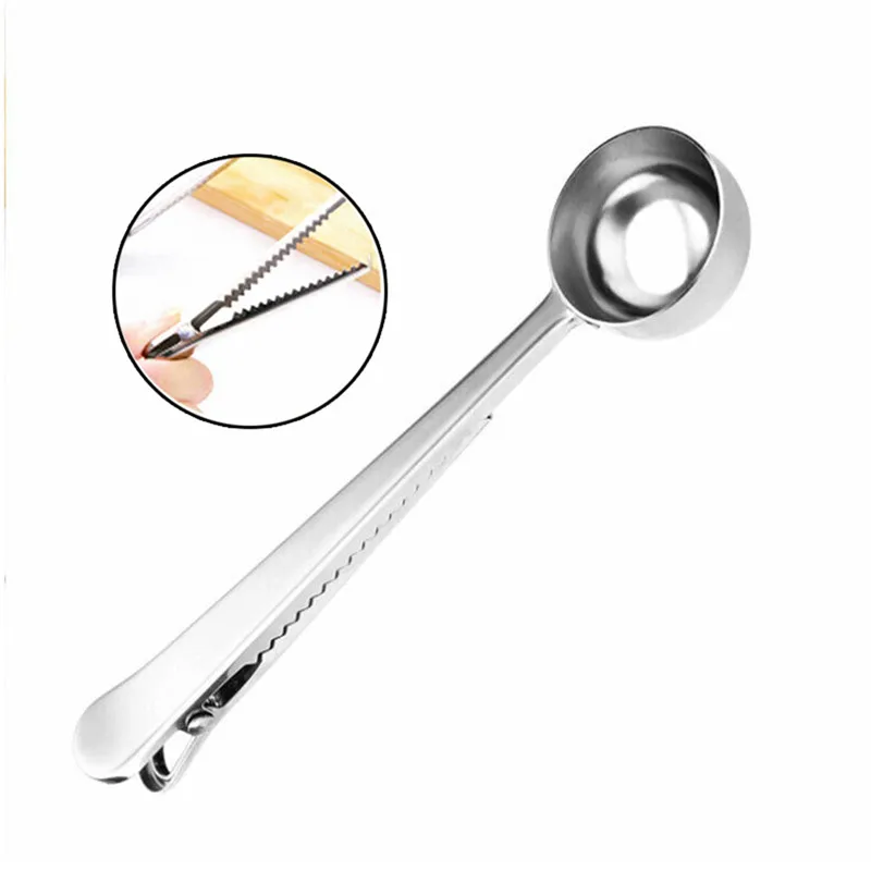 1Pc Durable Stainless Steel Coffee Spoon With Bag Clip Ground Tea Coffee Scoop With Portable Bag Seal Clip Powder Measuring Tool
1Pc Durable Stainless Steel Coffee Spoon With Bag Clip Ground Tea Coffee Scoop With Portable Bag Seal Clip Powder Measuring Tool