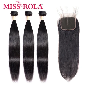 Miss Rola Brazilian Hair Straight 100% Human Hair Bundles with Closure Natural Color Non-Remy Hair 3 Bundles with 4*4 Closure
Miss Rola Brazilian Hair Straight 100% Human Hair Bundles with Closure Natural Color Non-Remy Hair 3 Bundles with 4*4 Closure