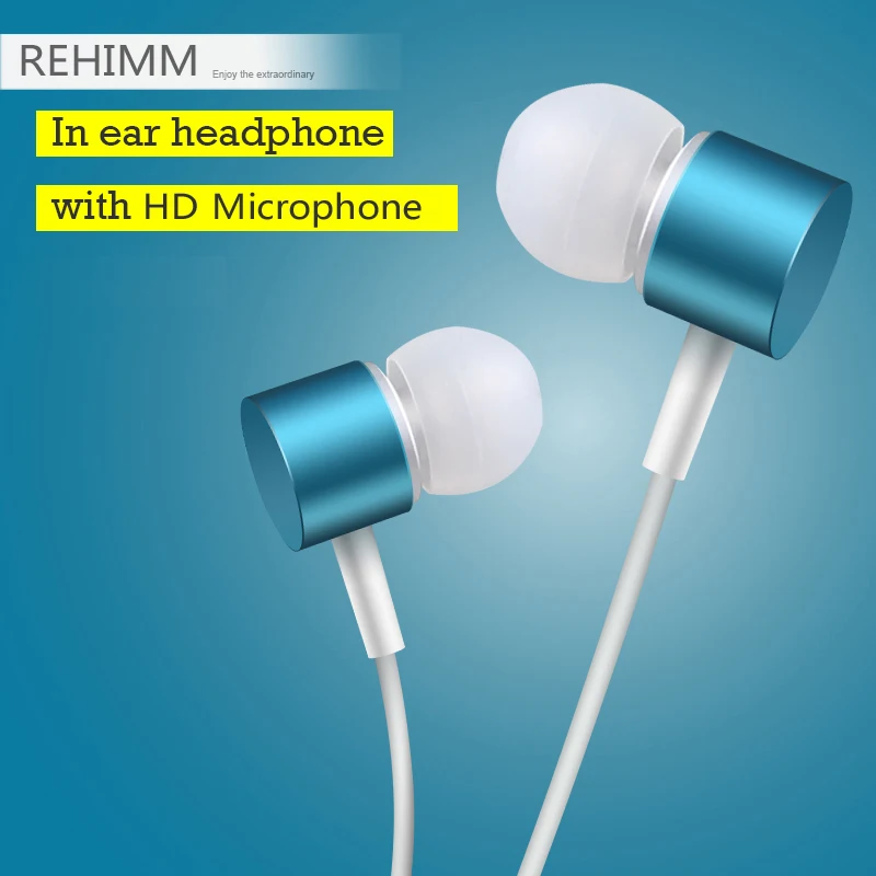 Наушники Rehimm In Ear наушники для Xiaomi стерео бас гарнитура металлические проводные HiFi микрофон Samsung|Наушники и