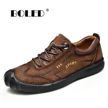 Genuine Leather Lace-Up Men Shoes Rubber Sole Non-Slip Casual Shoe Top Quality Handmade Outdoor Flats Shoes Men
Genuine Leather Lace-Up Men Shoes Rubber Sole Non-Slip Casual Shoe Top Quality Handmade Outdoor Flats Shoes Men