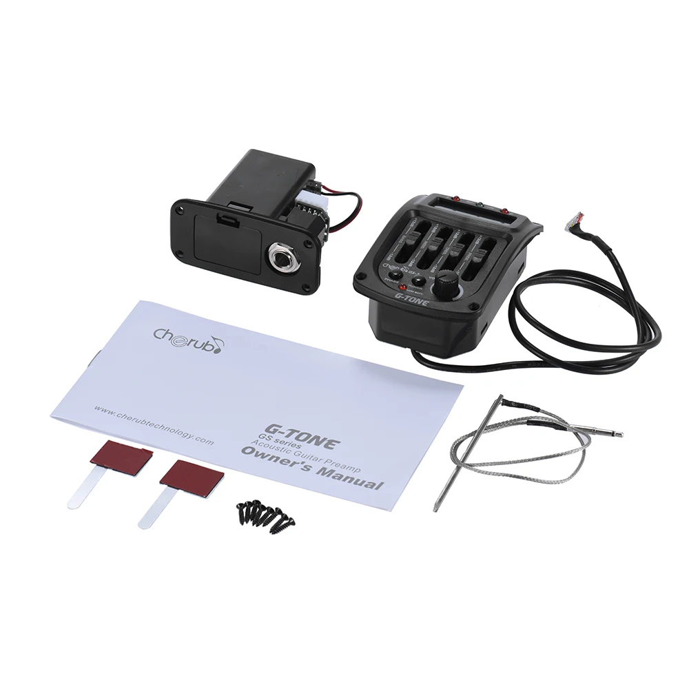Cherub GS-3 Acoustic 4-Band EQ Equalizer Guitar Preamp Piezo Amplifier with Tuner and Phase Function LCD Display
Cherub GS-3 Acoustic 4-Band EQ Equalizer Guitar Preamp Piezo Amplifier with Tuner and Phase Function LCD Display
