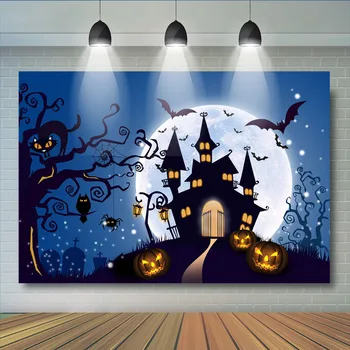 Halloween Party Photography Backdrops Death Castle Old Trees Background Horrying Big Moon Bats Cats Backdrop
Halloween Party Photography Backdrops Death Castle Old Trees Background Horrying Big Moon Bats Cats Backdrop