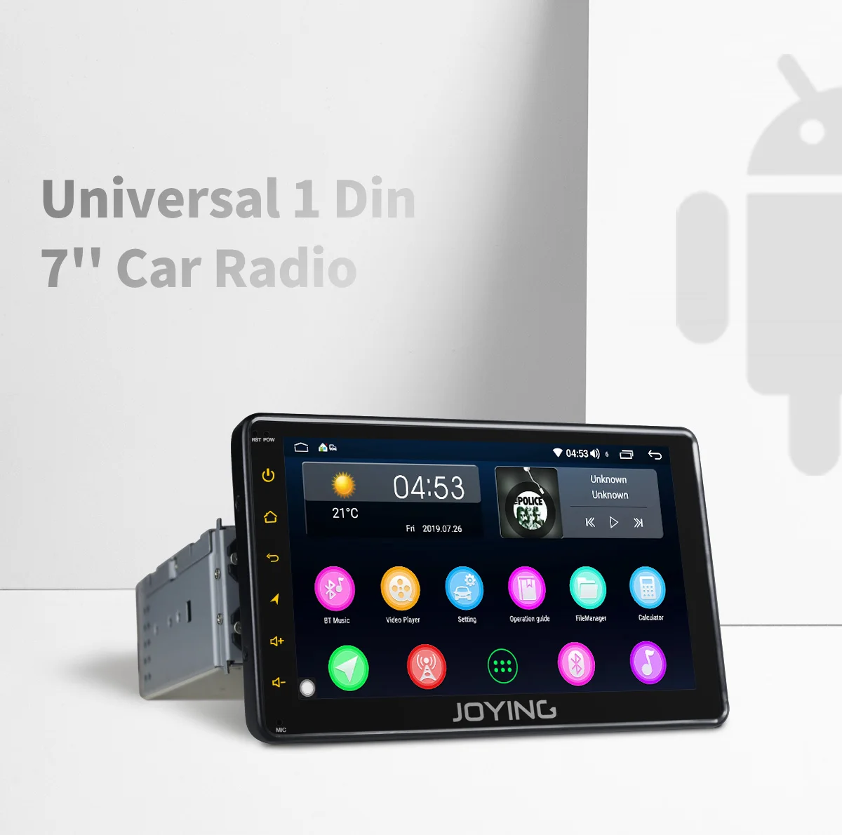 Cheap JOYING 32GB ROM7" 1din GPS Car Radio ANDROID 8.1 HD Tape recorder Car Multimedia GPS Navi Player support steering wheel/DSP WIFi 1