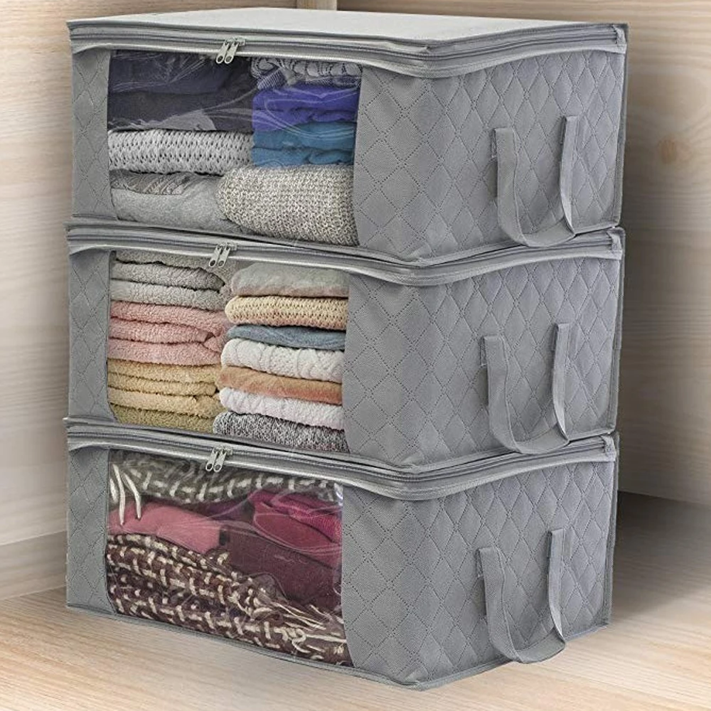 Folding Clothing Storage Box With Handles Closet Qulit Storage Bag Zipper Non Woven Fabric Clothes Quilt Organizer
Folding Clothing Storage Box With Handles Closet Qulit Storage Bag Zipper Non Woven Fabric Clothes Quilt Organizer