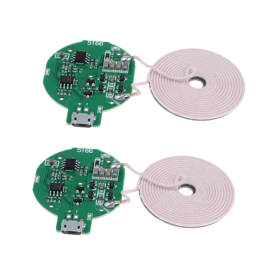 2pcs Qi Wireless Charger PCBA Circuit Board With Coil For Phone Charging 2pcs Qi Wireless Charger PCBA Circuit Board With Coil For Phone Charging