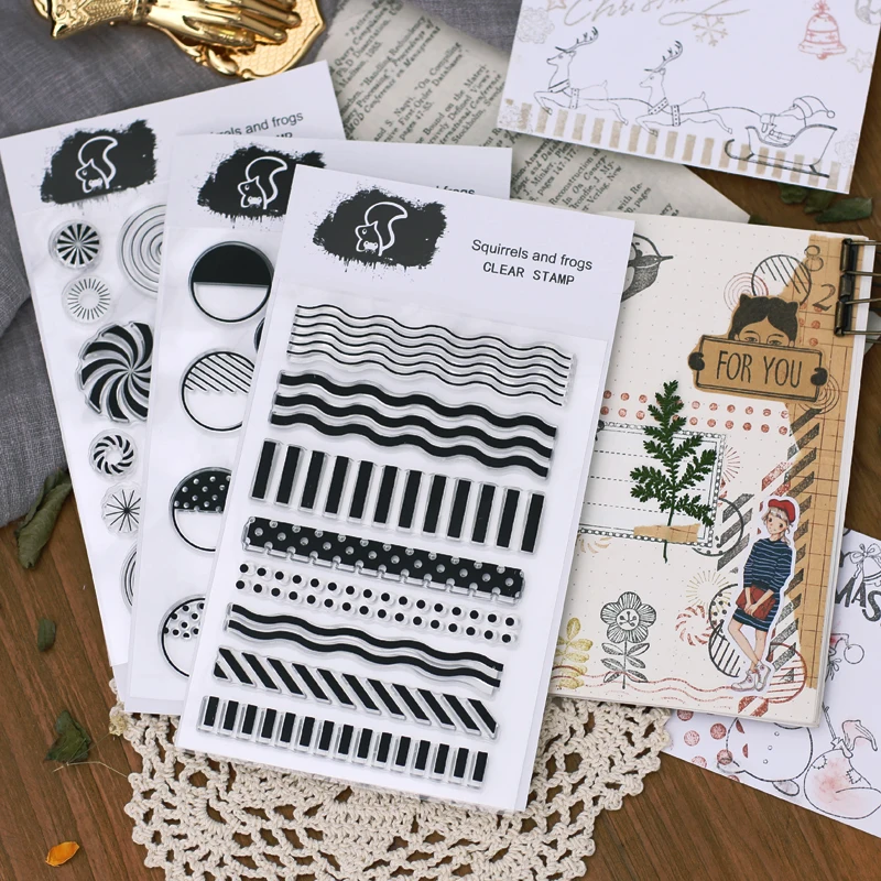 Geometric figure scrapbook mark design DIY clear stamp round wave line sun bow tie shape
Geometric figure scrapbook mark design DIY clear stamp round wave line sun bow tie shape
