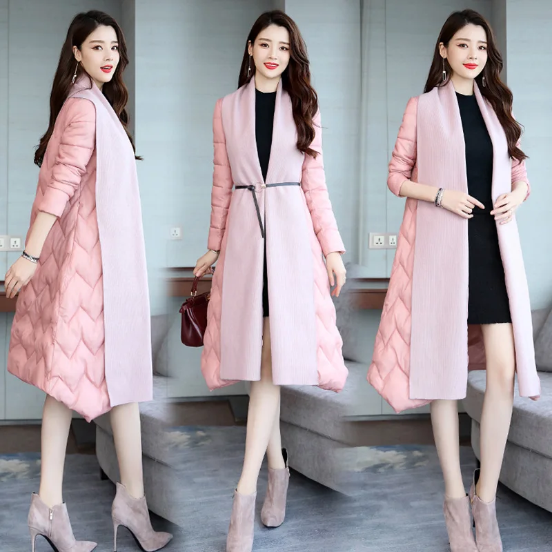 Cotton-padded Clothes Women's Mid-length 2018 Winter New Style Korean-style Waist Hugging Slimming over-the-Knee down Jacket Cot
Cotton-padded Clothes Women's Mid-length 2018 Winter New Style Korean-style Waist Hugging Slimming over-the-Knee down Jacket Cot