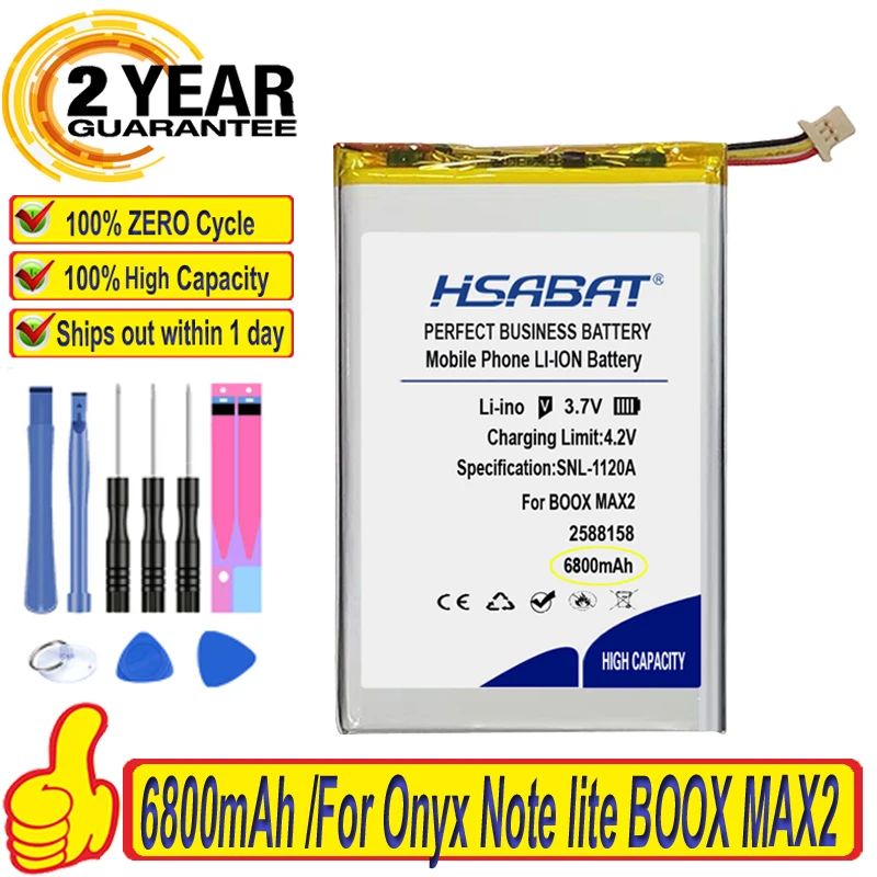 Топ-бренд 100% новый аккумулятор 6800 мАч для Onyx Note lite BOOX MAX2 2588158 электронных книг |