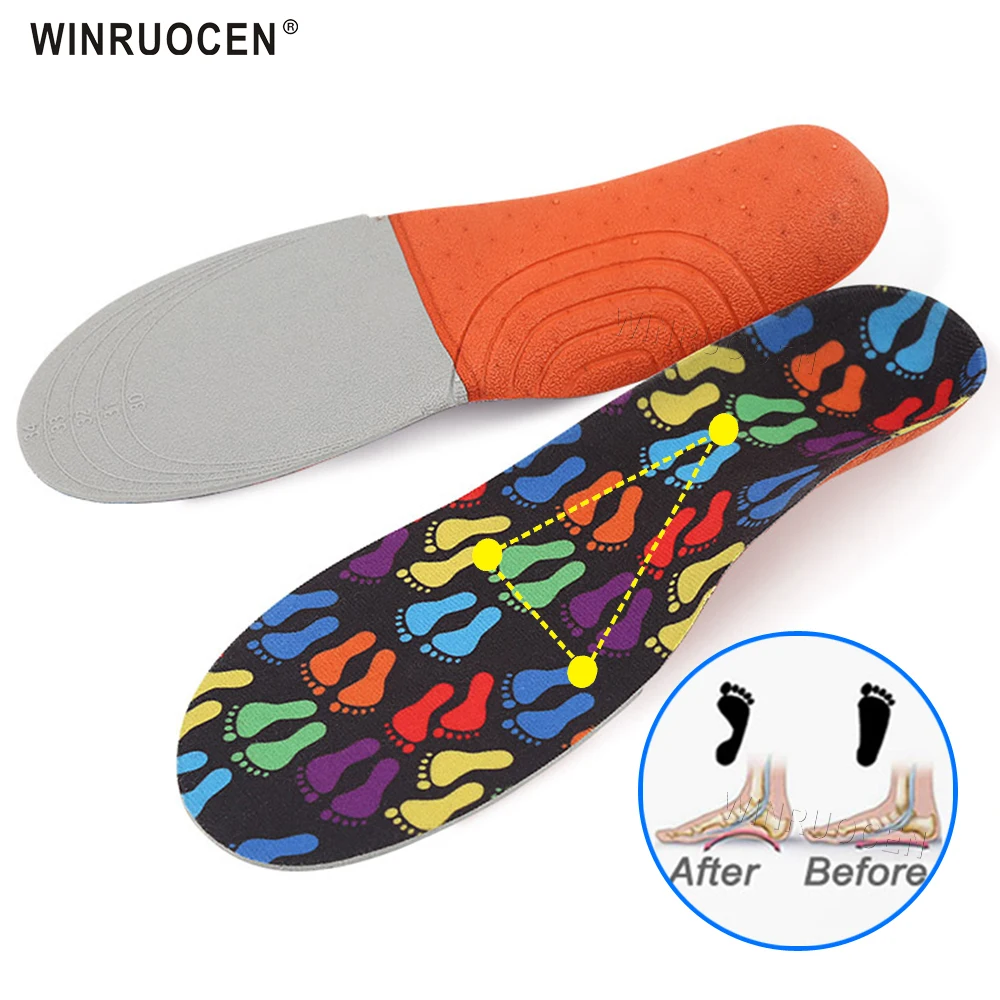 

3D Children Insoles Arch Support Orthopedic Insole Flat Feet Orthotic Shoe Sole for XO-Legs Corrector Kid Insert Shoe Pad