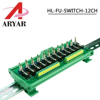 DIN Rail Mount 12 Position Power Distribution Fuse Module Board with swtich, switch fuse module For AC/DC 5~32V.
DIN Rail Mount 12 Position Power Distribution Fuse Module Board with swtich, switch fuse module For AC/DC 5~32V.