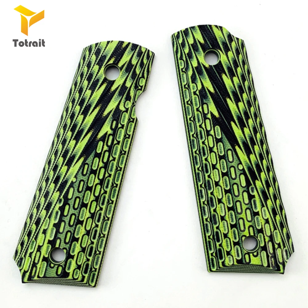 TOtrait 1 Pair Colt 1911 Professional G10 Knife Handles Patch Textured Material DIY Scales Non-slip Blanks For 1911 Green Grips
TOtrait 1 Pair Colt 1911 Professional G10 Knife Handles Patch Textured Material DIY Scales Non-slip Blanks For 1911 Green Grips