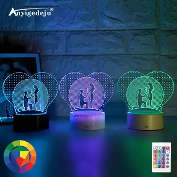 Kid Light Night 3D LED Night Light Creative Table Bedside Lamp Romantic Wedding light Kid Gril Home Decoration Gift Desk Lamp
Kid Light Night 3D LED Night Light Creative Table Bedside Lamp Romantic Wedding light Kid Gril Home Decoration Gift Desk Lamp