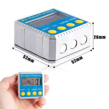Mini Digital Protractor Inclinometer Goniometer Level Angle Ruler 4X90 Degree Magnetic Base Measuring Tools
Mini Digital Protractor Inclinometer Goniometer Level Angle Ruler 4X90 Degree Magnetic Base Measuring Tools