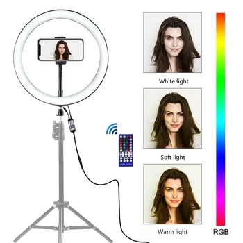12 inch 30cm Ring Light & Phone Holder Dimmable RGB LED Selfie Ring Lights & Remote Control for Photos & YouTube Videos
12 inch 30cm Ring Light & Phone Holder Dimmable RGB LED Selfie Ring Lights & Remote Control for Photos & YouTube Videos