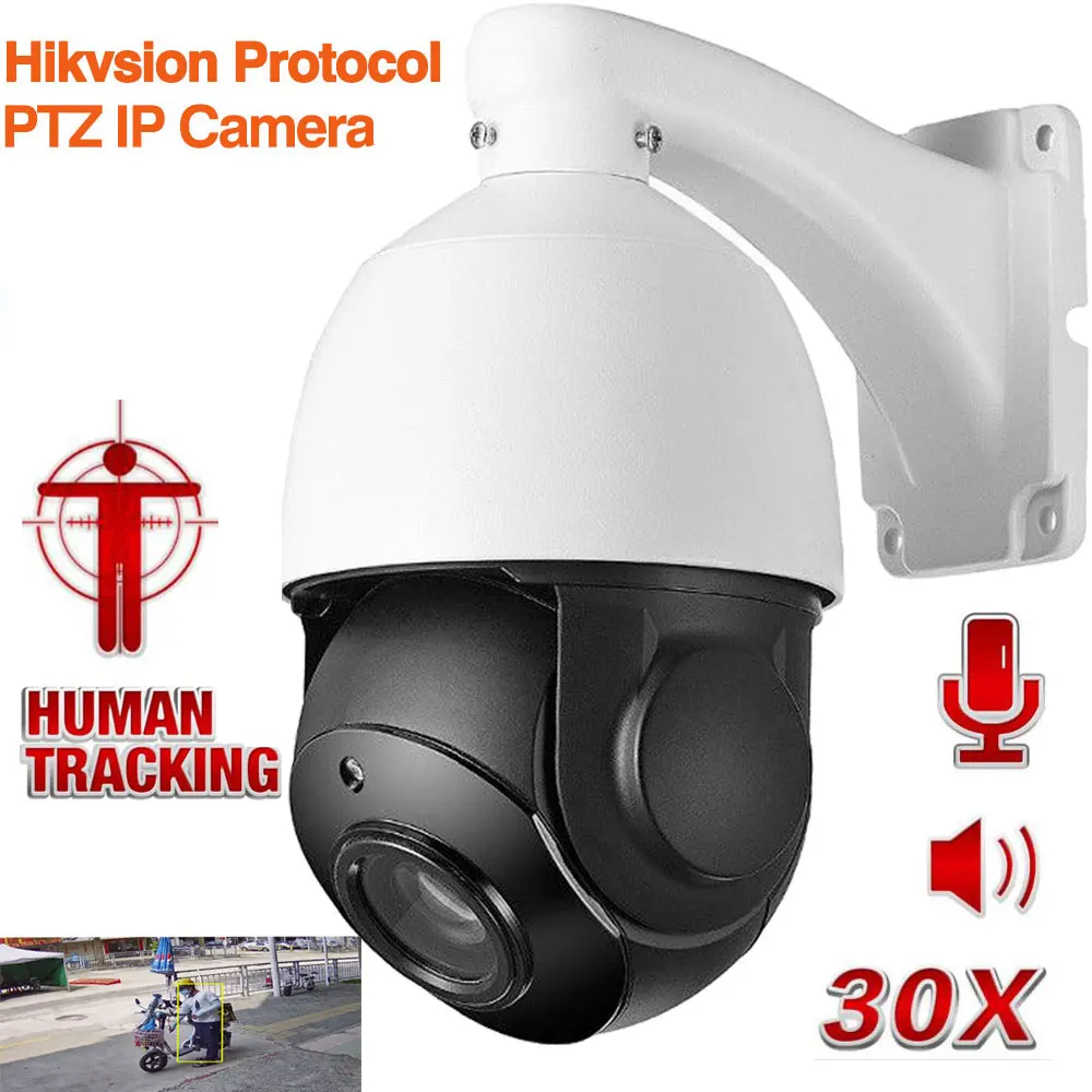 

4K 8MP HD Wifi 30x Zoom POE PTZ Camera Outdoor AI Auto Tracking IP Camera CCTV Audio Video Surveillance P2P Speed Dome Camera