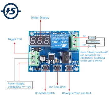 DC 12V Power-ON/OFF Trigger Delay Controller Module Adjustable Timer Cycle Delay Switch Module
DC 12V Power-ON/OFF Trigger Delay Controller Module Adjustable Timer Cycle Delay Switch Module