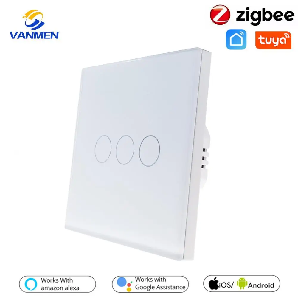Zigbee smart switch Tuya Touch Wall Switch Light Smart Home Linkage control Support Alexa Google Home
Zigbee smart switch Tuya Touch Wall Switch Light Smart Home Linkage control Support Alexa Google Home
