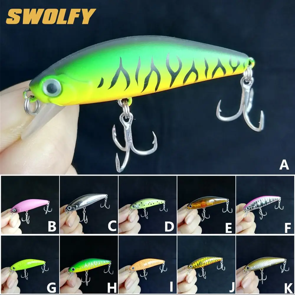 Swolfy 11pcs 5cm 6.6g Sinking Mini minnow Wobbler Fishing Lure Artificial Hard Bait Trout Crankbait Fishing Tackle
Swolfy 11pcs 5cm 6.6g Sinking Mini minnow Wobbler Fishing Lure Artificial Hard Bait Trout Crankbait Fishing Tackle
